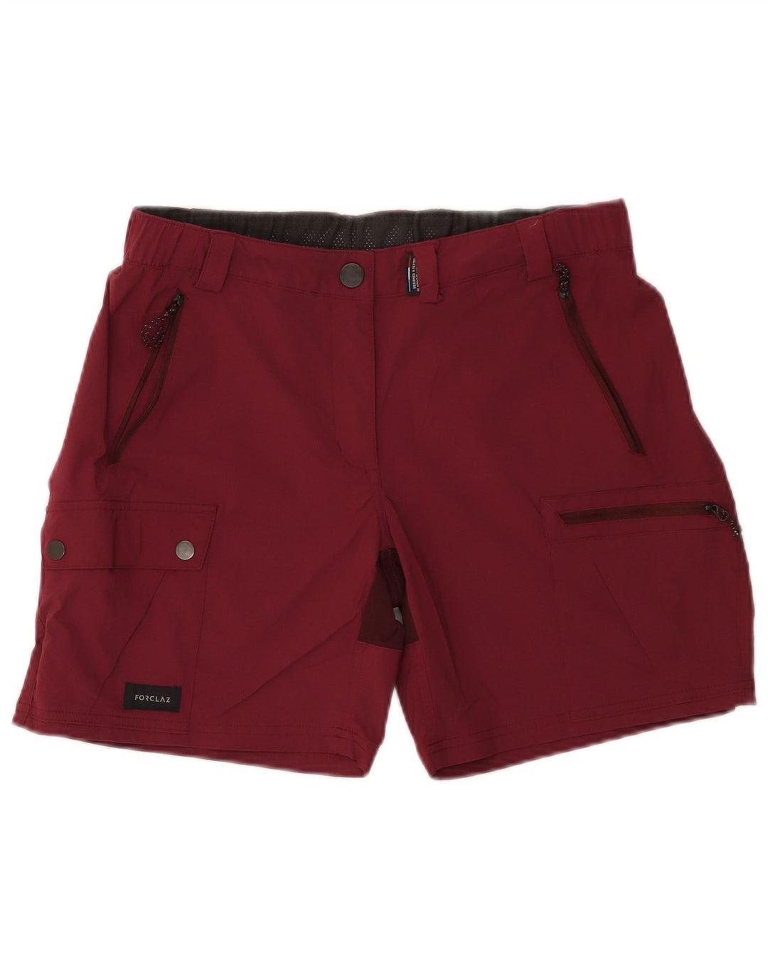 FORCLAZ Dame Cargo Shorts Large W34 Maroon Polyamid