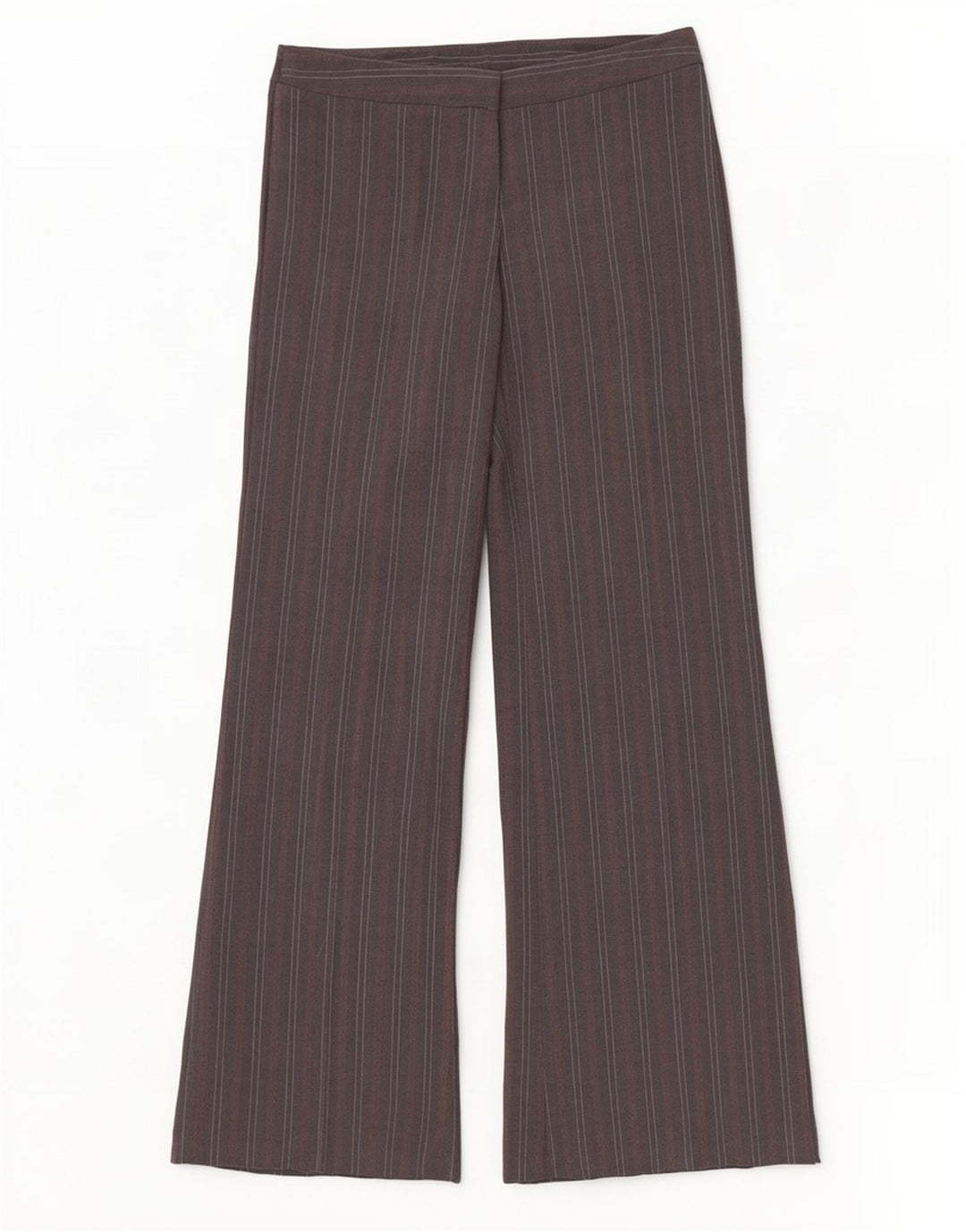Benetton Dame Stretch Suit Bukser IT 44 Medium W32 L35 Grå nålestribe