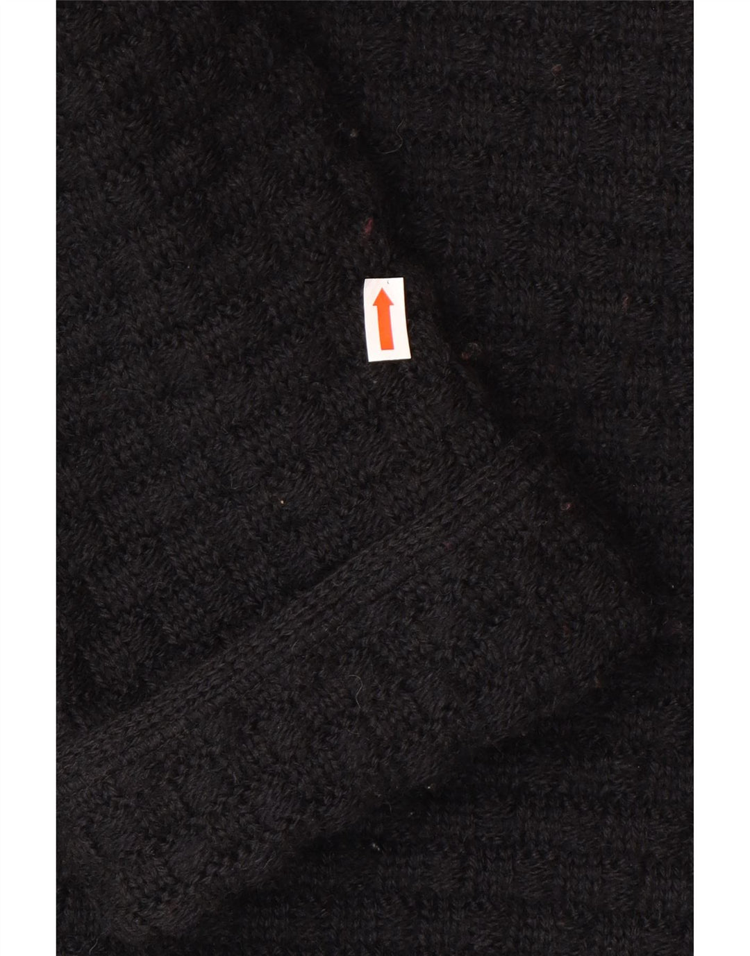 Vintage dame cardigan sweater UK 12 Medium Black Wool