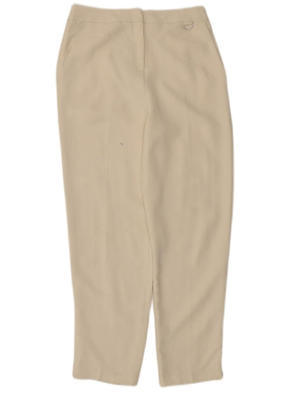 Topshop Højtaljede Chinobukser til kvinder UK 12 Medium W30 L30 Off White