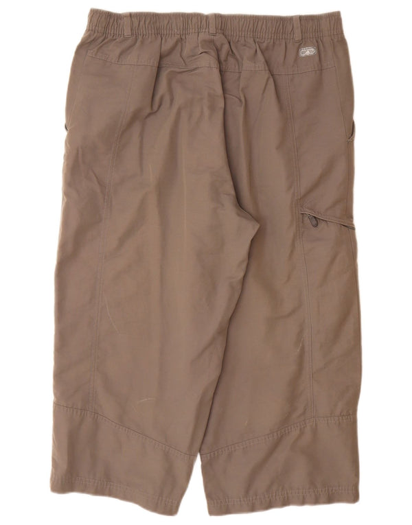 ADIDAS Herre Straight Cargo Capri Bukser Large W34 L20 Grå Bomuld