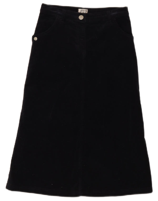 Armani Junior piger fløjlsnederdel 9-10 år W22 marineblå bomuld