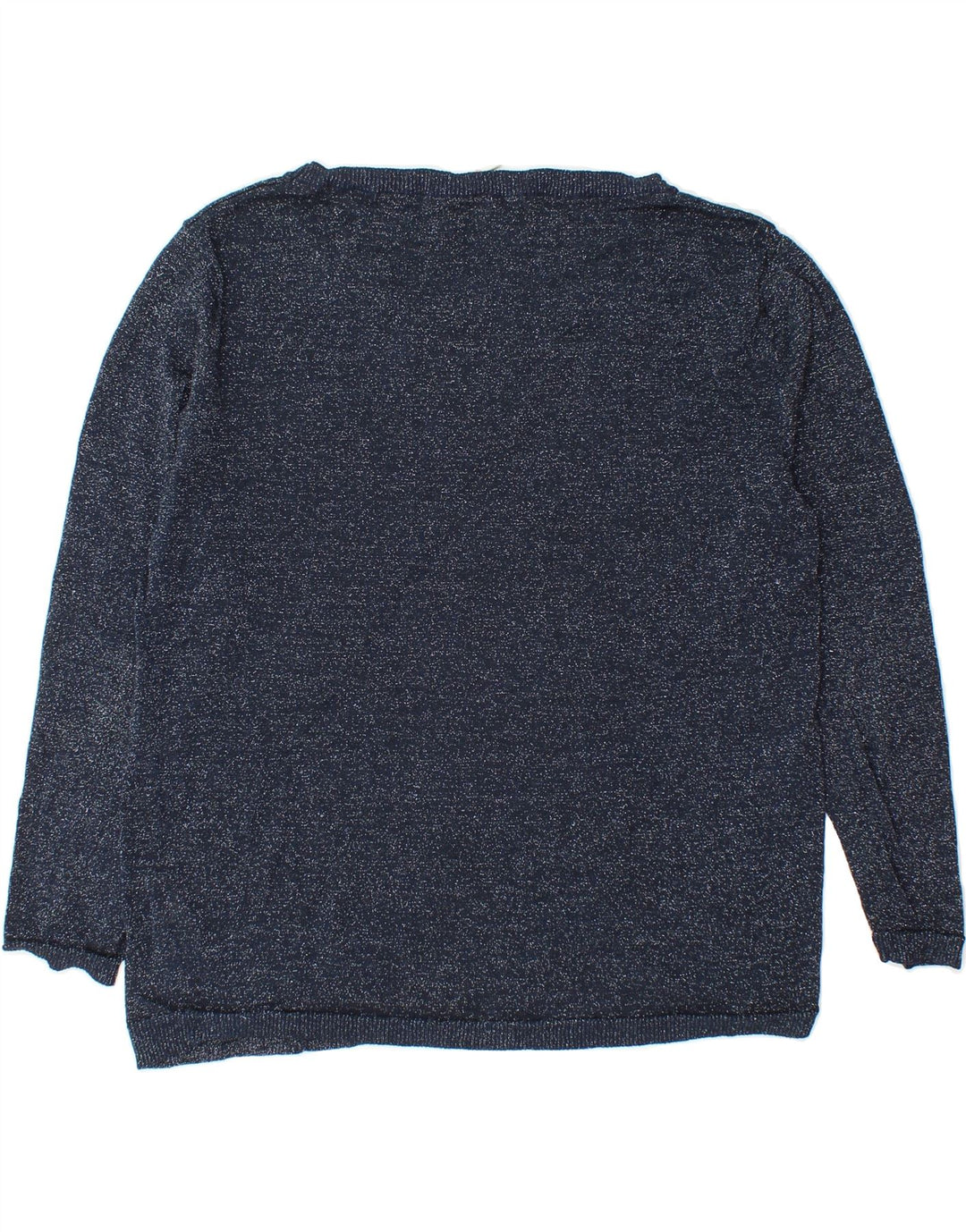 WHITE STUFF Womens Boat Neck Jumper Sweater UK 14 Large Navy Blue Viscose Vintage White Stuff and Second-Hand White Stuff from Messina Hembry 