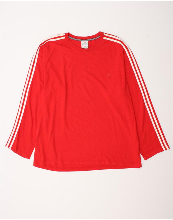 Adidas Herre Top Langærmet 2XL Rød Bomuld