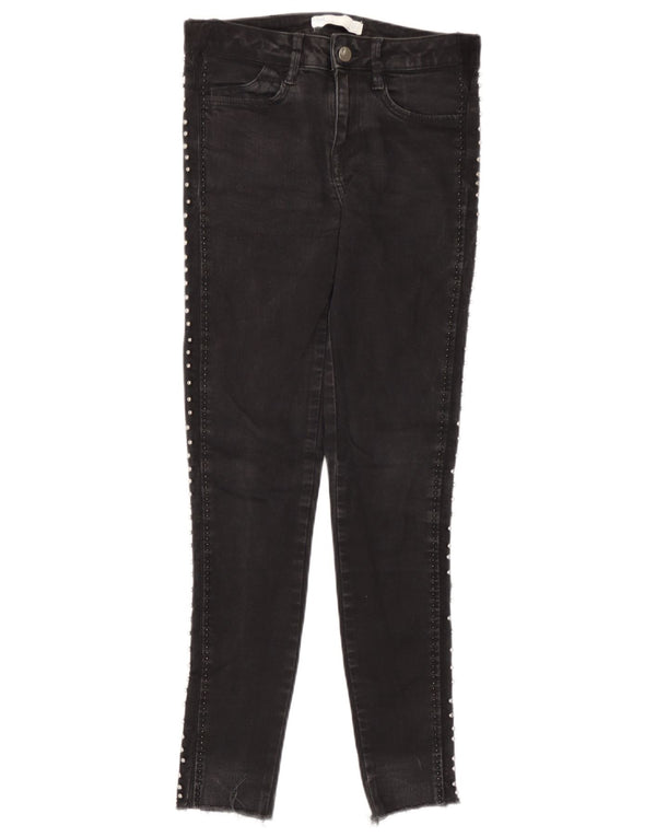 Zara Dame Skinny Jeans EU 34 2XS W26 L27 Grå plettet