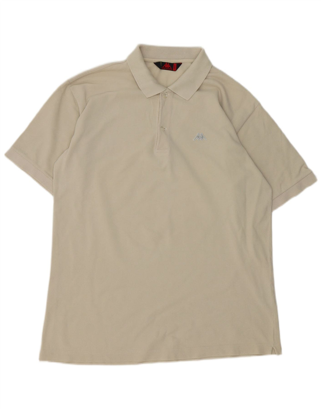 Kappa Polo Shirt til mænd Large Off White Bomuld