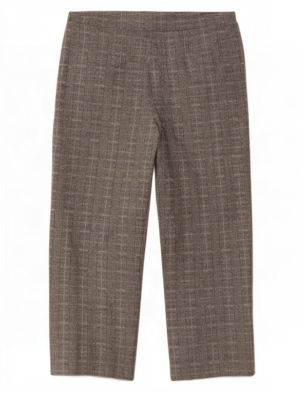 Marks & Spencer lige bukser til kvinder UK 18 XL W36 L28 Grå plaid