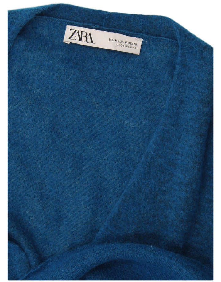 Zara oversized cardigan sweater til kvinder UK 14 Medium Blue