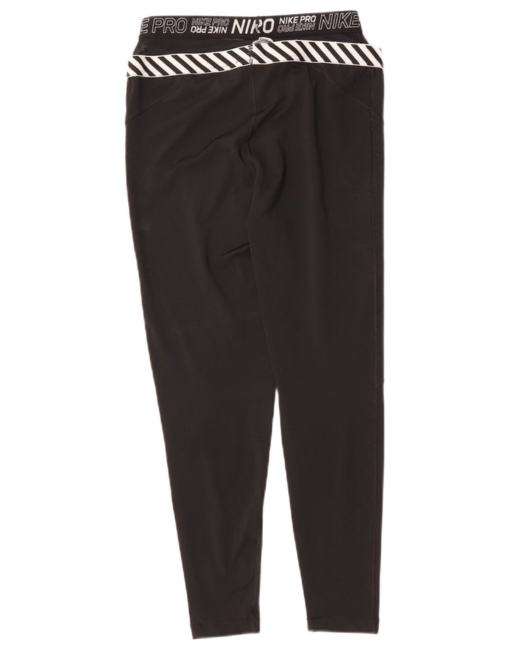 NIKE Grafiske Leggings til kvinder UK 8 Lille Sort