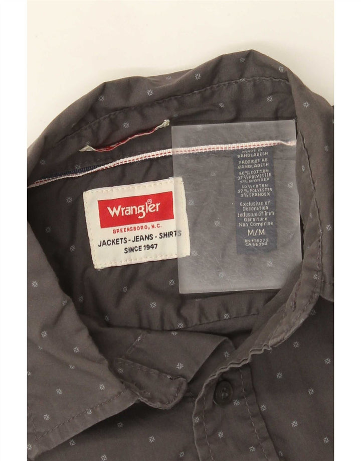 Wrangler herreskjorte mellemgrå plettet bomuld