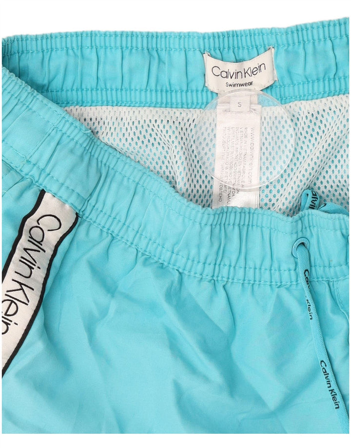 Calvin Klein Herre grafiske svømmeshorts Små blå Colourblock Polyester