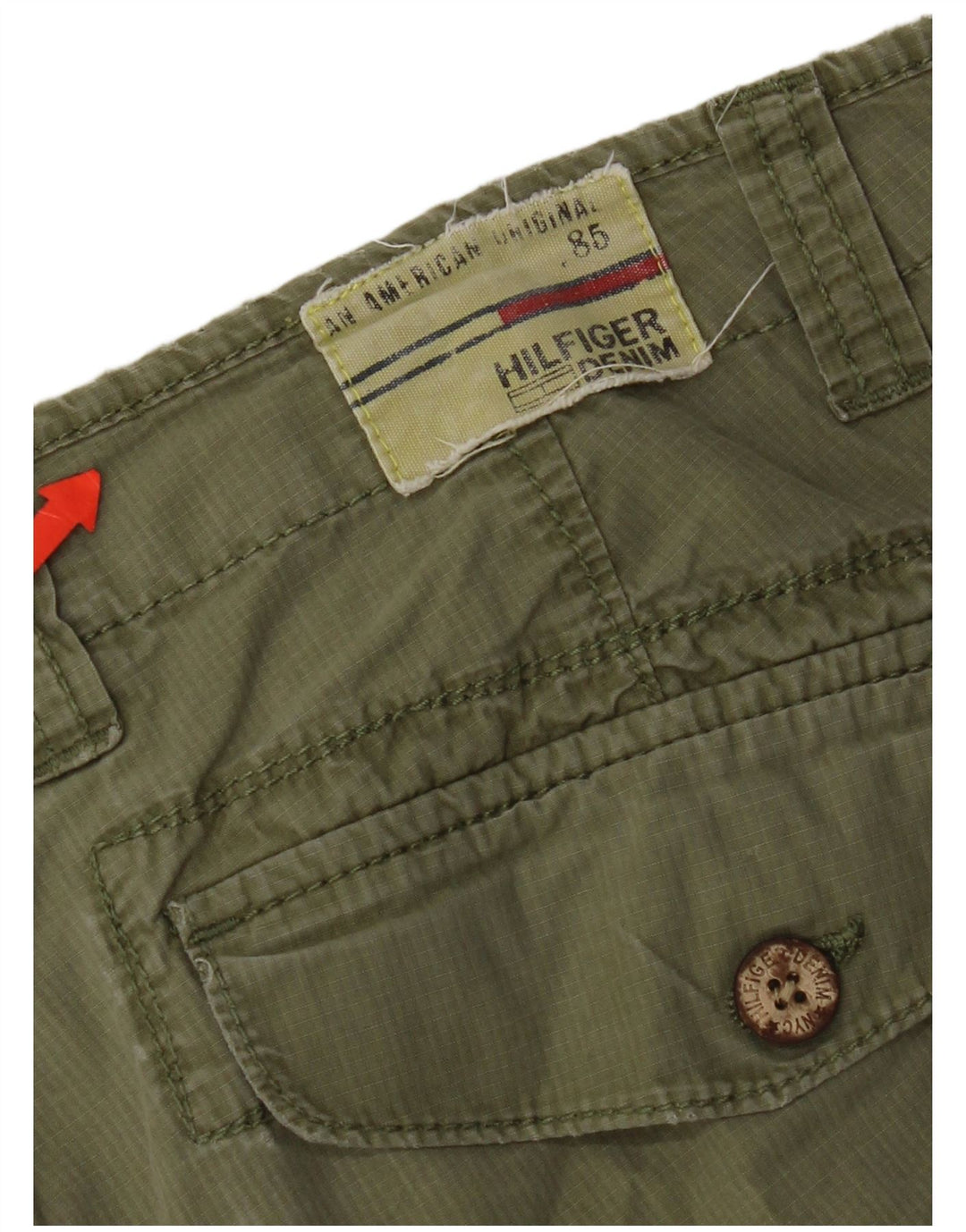 Tommy Hilfiger Herre Cargo Shorts W34 Large Khaki Bomuld