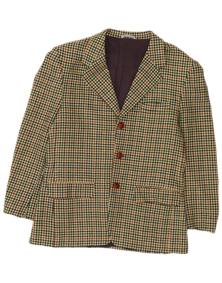 Wampum Herre 3-knaps blazerjakke UK 38 Medium Flerfarvet Houndstooth