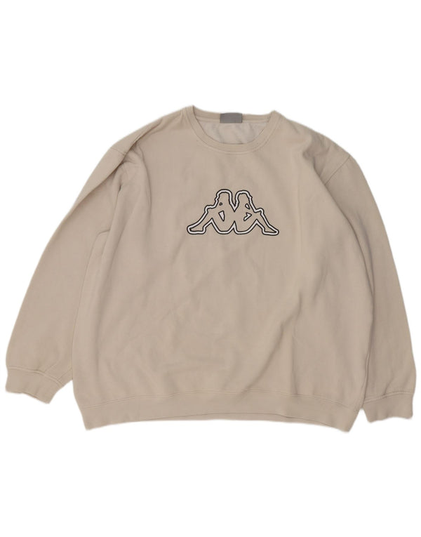 KAPPA Grafisk Sweatshirt-trøje til mænd 4XL Off White Bomuld