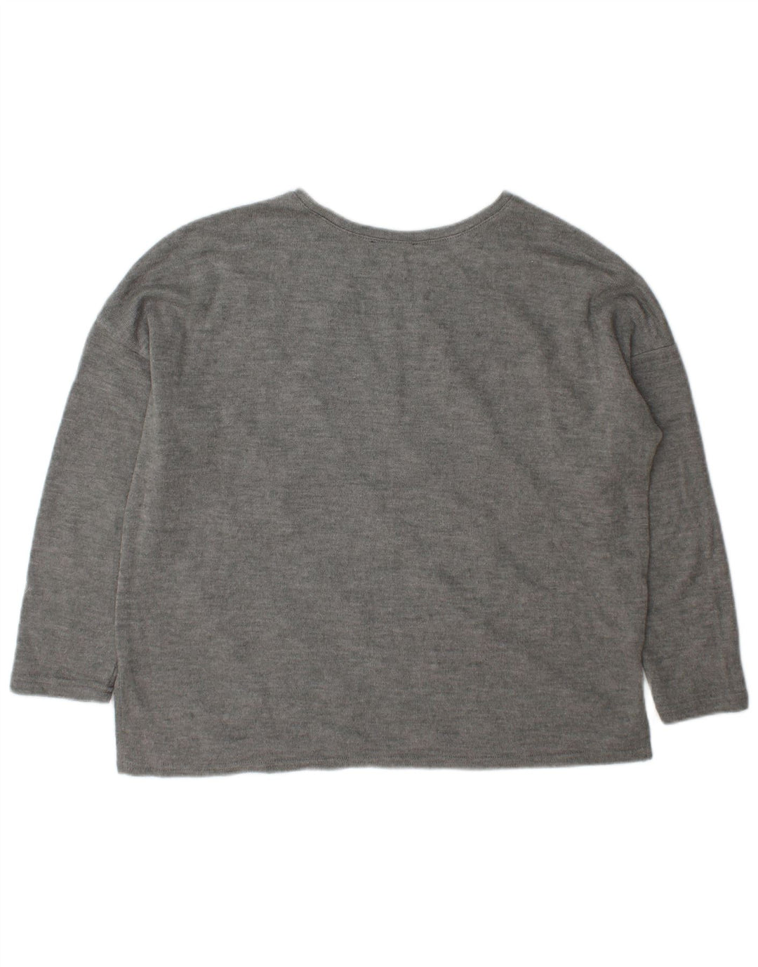 Zara Dame Oversized Crew Neck sweater UK 14 Medium Grey