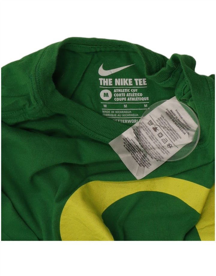 Nike Herre Athletic Cut Grafisk T-Shirt Top Medium Grøn Bomuld