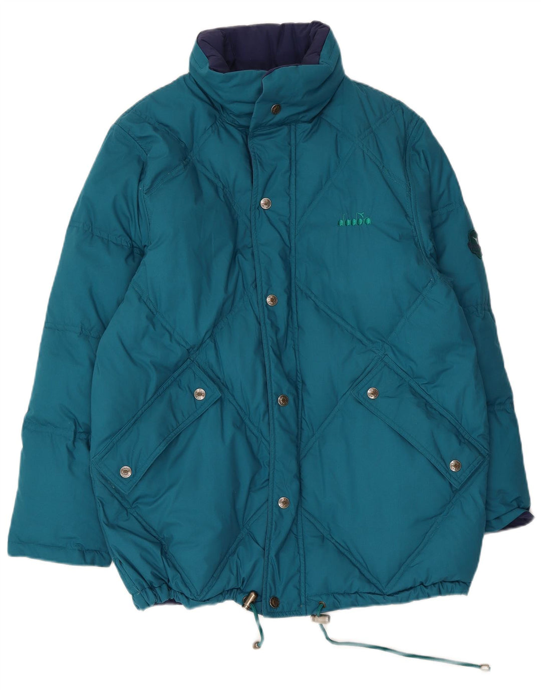 Diadora Herre vendbar polstret jakke UK 36 Lille blå polyester