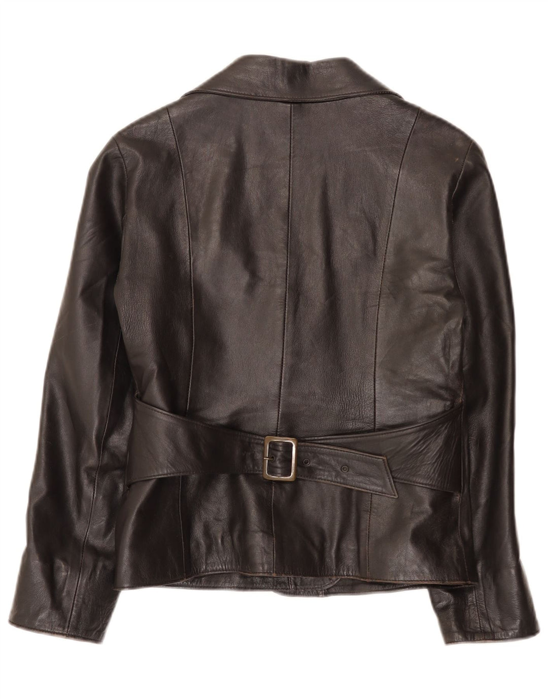 Vintage Dame 1 Knap Læder Blazer Jakke IT 46 Stor Sort
