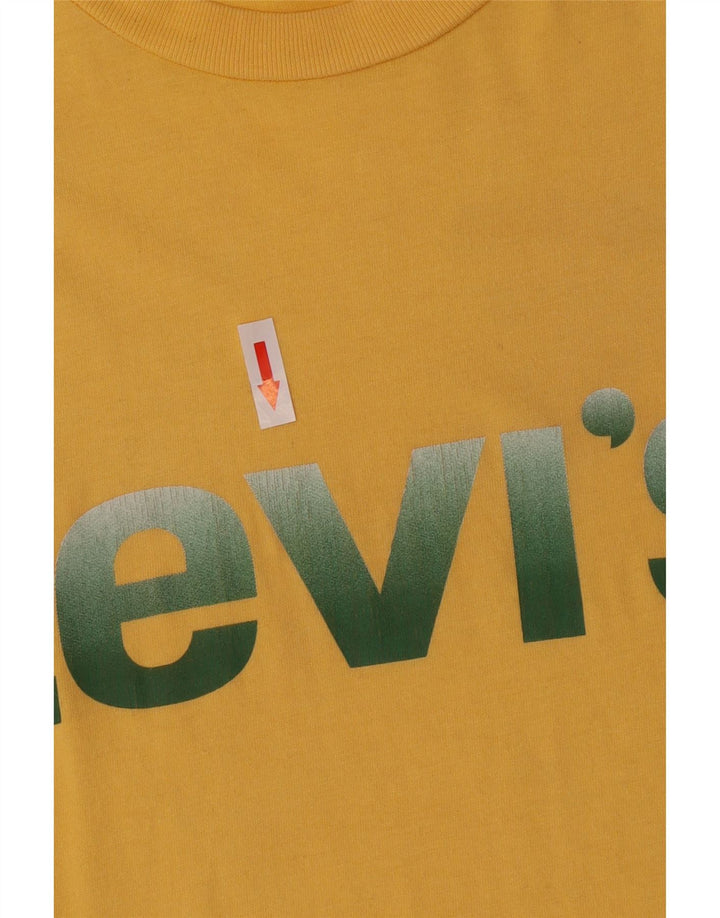Levi's Herre grafisk T-shirt Top Medium Gul Bomuld