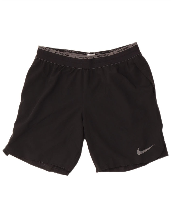 Nike Herre Dri Fit sportsshorts, store sorte polyester