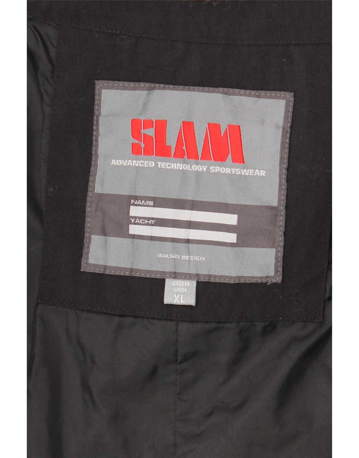 Slam Dame Hooded Parka Jacket UK 18 XL Sort Nylon