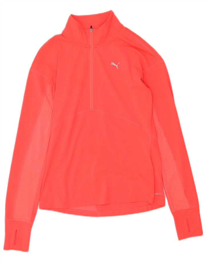 Puma Herre Running Zip Neck Pullover Træningsdragt Top Lille Pink Polyester