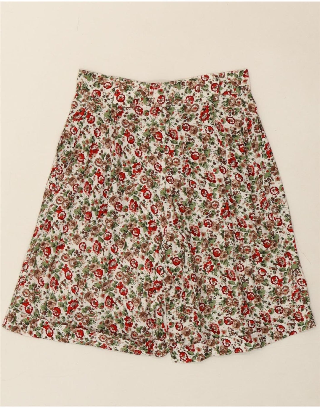 VINTAGE Womens Casual Shorts IT 42 Medium W28 Multicoloured Floral Vintage Vintage and Second-Hand Vintage from Messina Hembry 