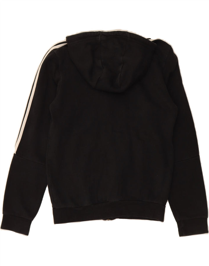 ADIDAS Mens Zip Hoodie Sweater Small Black Cotton Vintage Adidas and Second-Hand Adidas from Messina Hembry 