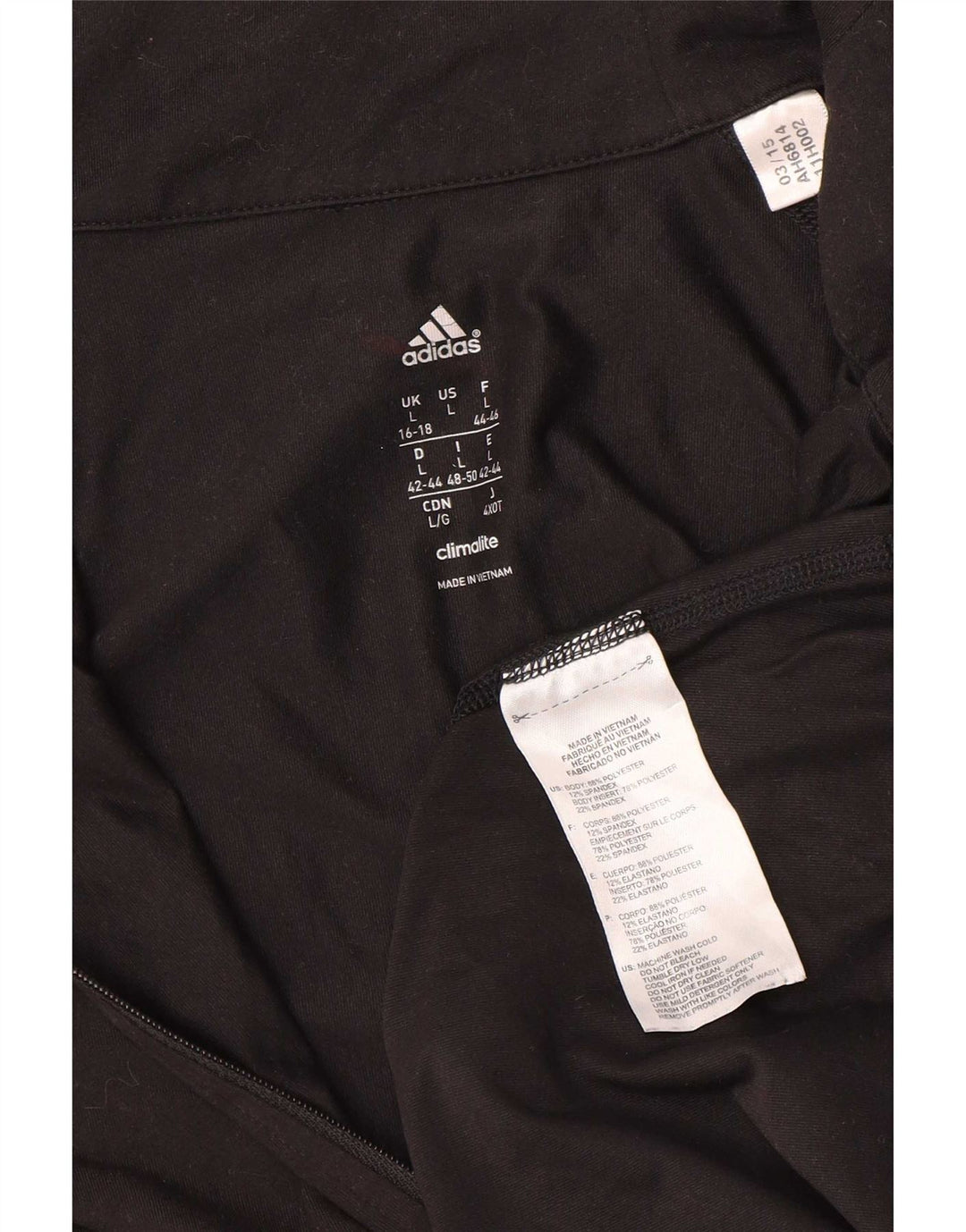 Adidas Dame Climalite Pullover Træningsdragt Top UK 16/18 Large Black