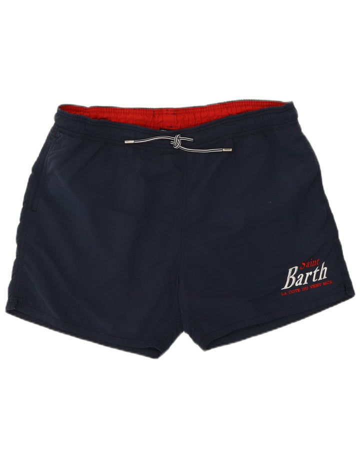 SAINT BARTH Mens Swimming Shorts XL  Navy Blue Polyamide