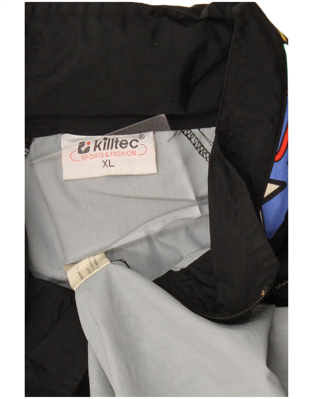 KILLTEC Herre Windbreaker Jacket UK 42 XL Sort Colourblock Polyamid