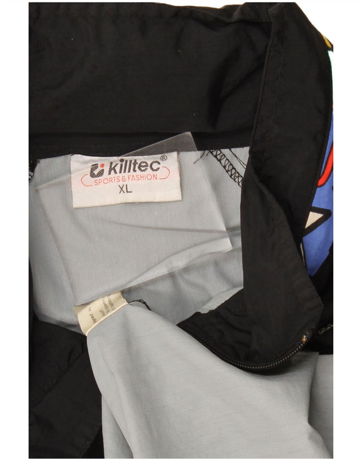 KILLTEC Herre Windbreaker Jacket UK 42 XL Sort Colourblock Polyamid