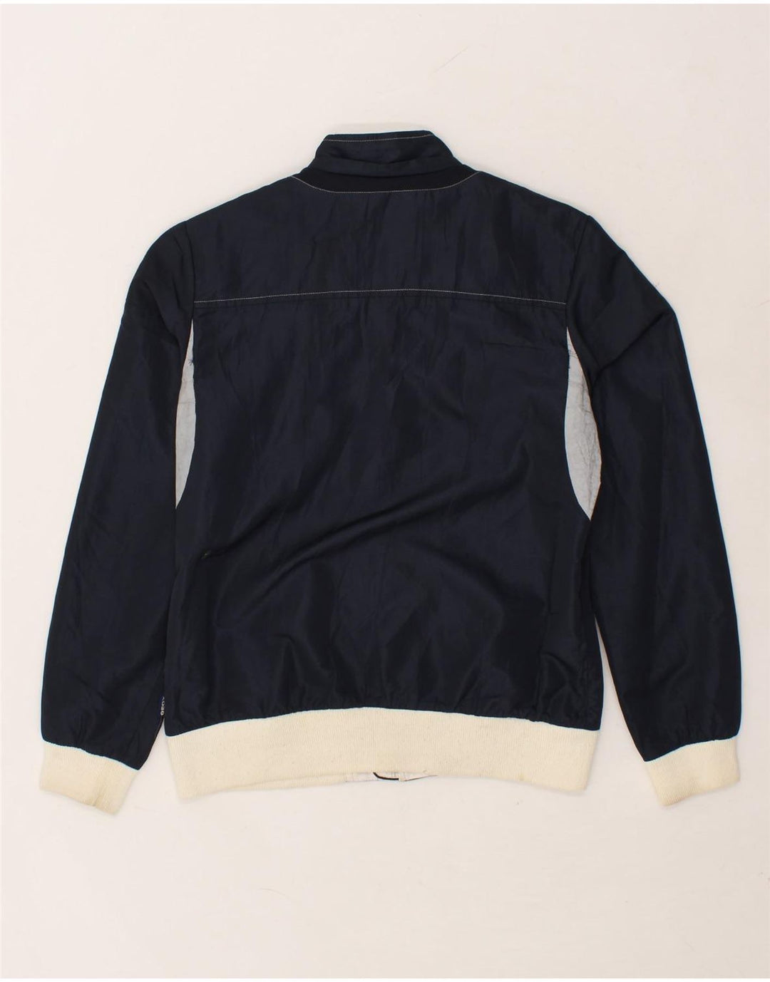 GEOX Boys Bomber Jacket 11-12 Years Navy Blue Colourblock Polyester Vintage Geox and Second-Hand Geox from Messina Hembry 