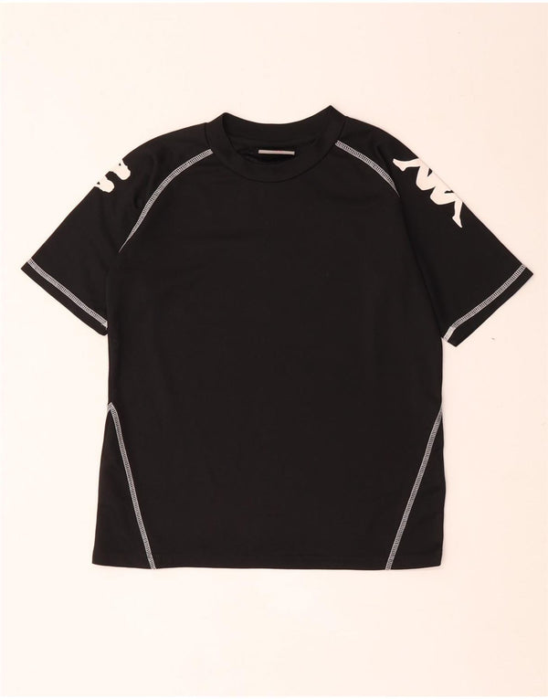 Kappa Boys Grafisk T-Shirt Top 11-12 År Sort Polyester