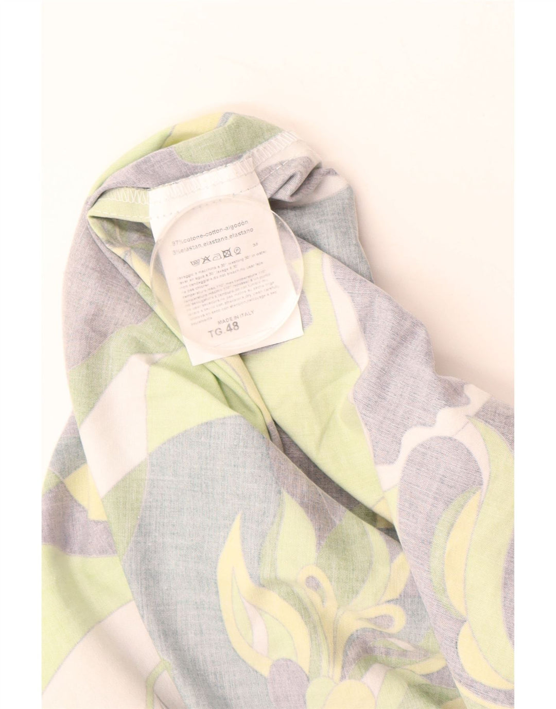 VINTAGE Solkjole til kvinder IT 48 XL Flerfarvet blomsterbomuld