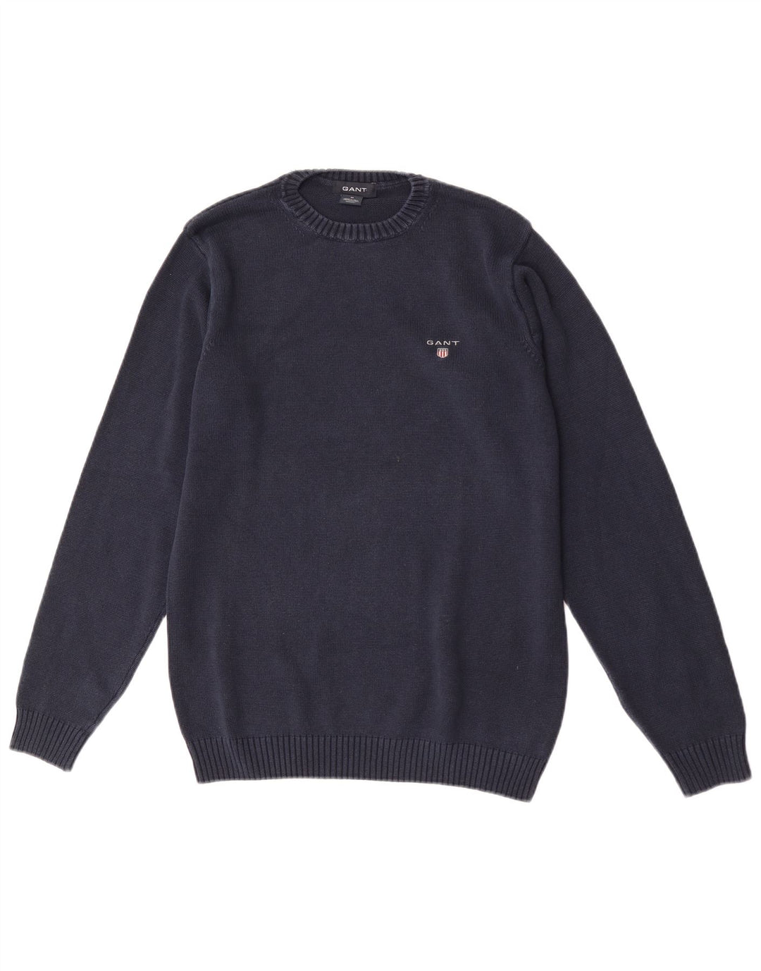 Gant herre rund hals sweater medium marineblå bomuld
