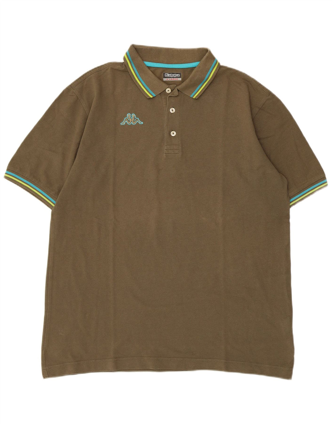 Kappa herre poloshirt XL Khaki Bomuld