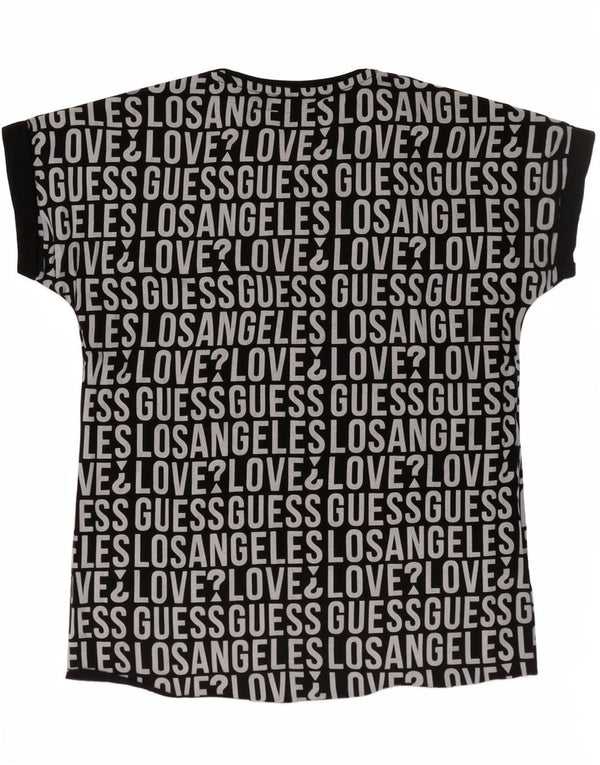Guess piger grafisk t-shirt top 11-12 år sort bomuld