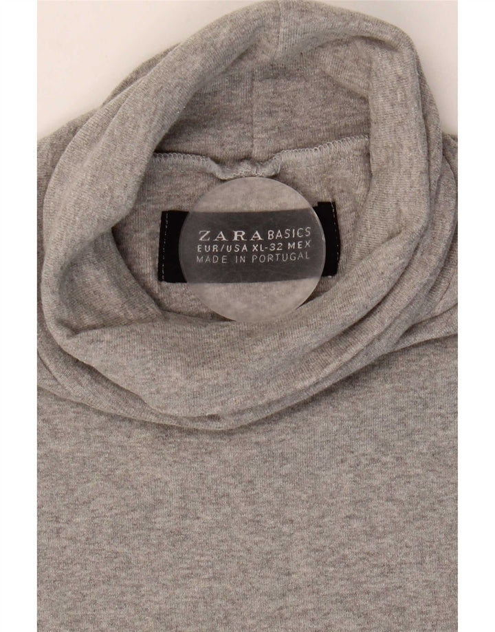 Zara Dame T-Shirt Top UK 18 XL Grå