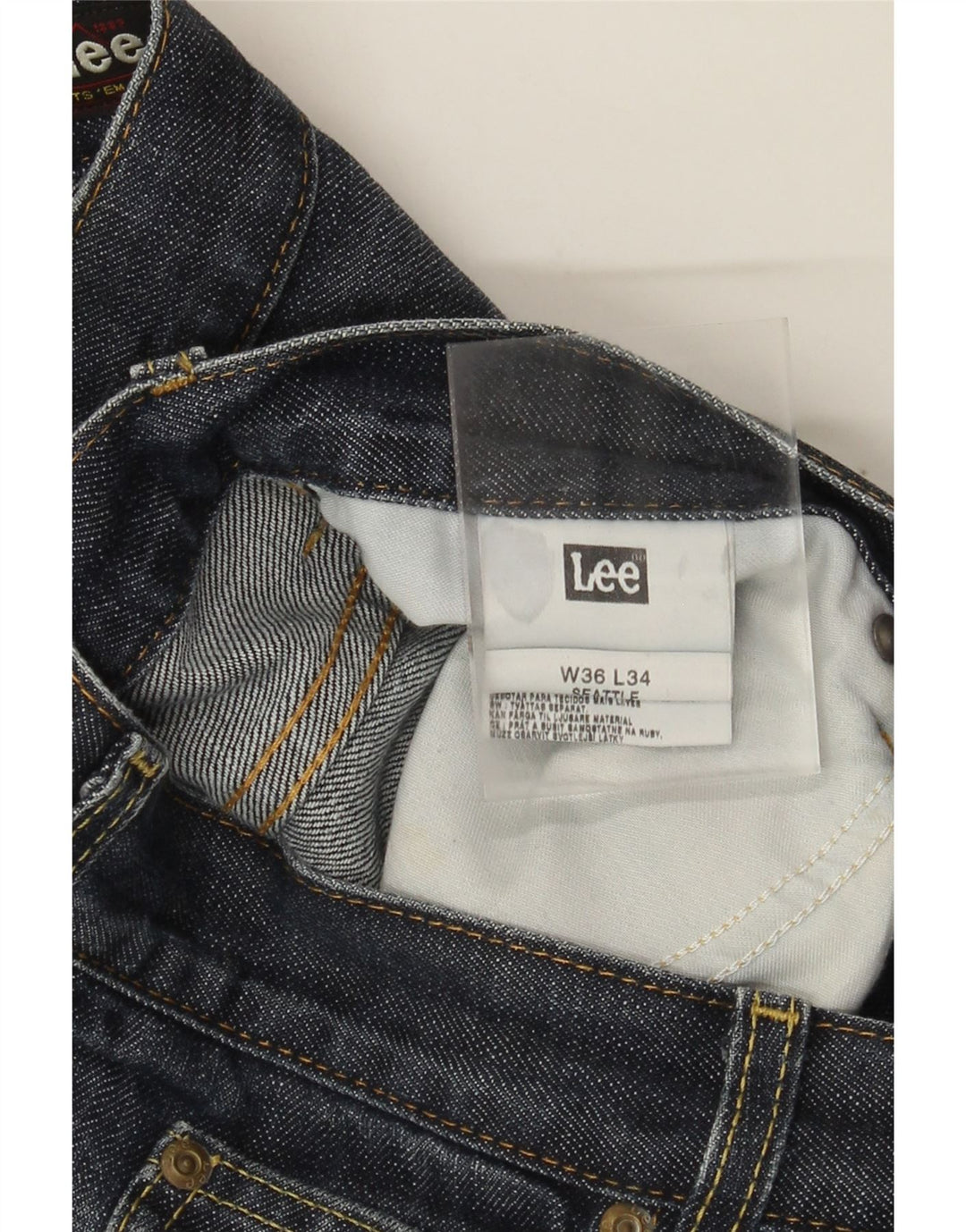Lee Herre Seattle Straight Jeans W36 L34 Blå Bomuld