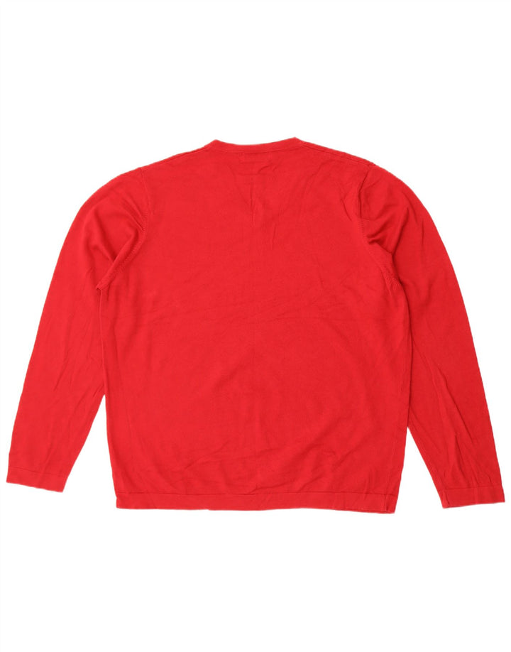 Marks & Spencer Herre Autograph V-hals sweater XL Rød Bomuld
