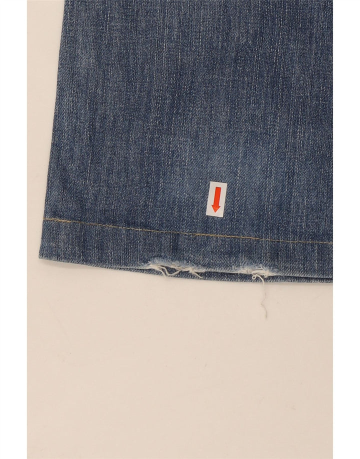 REPLAY Dame Straight Jeans W28 L30 Blå Bomuld