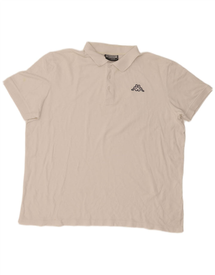Kappa herre poloshirt 2XL hvid bomuld