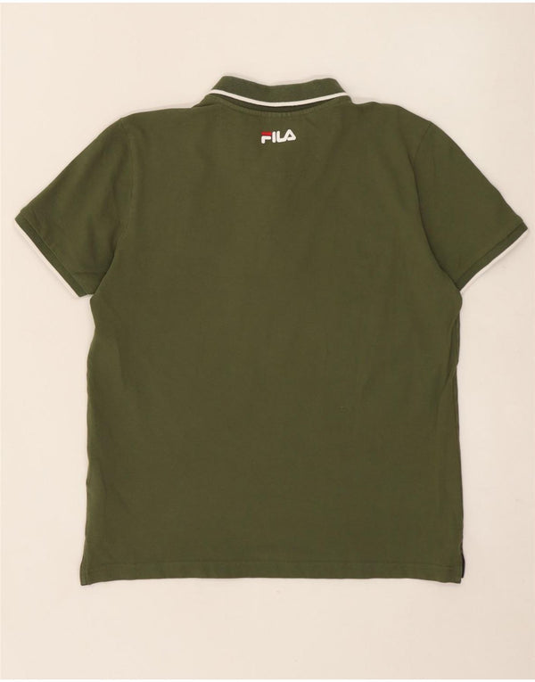 FILA Poloshirt til mænd Medium Khaki Bomuld