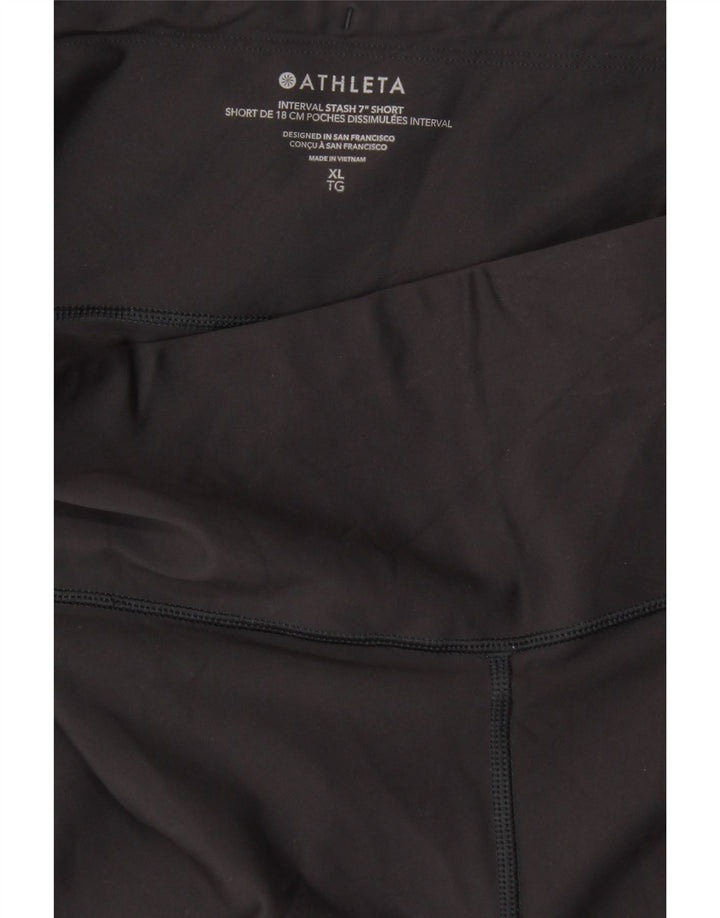 ATHLETA Womens Sport Shorts UK 18 XL  Black Polyester Vintage Athleta and Second-Hand Athleta from Messina Hembry 
