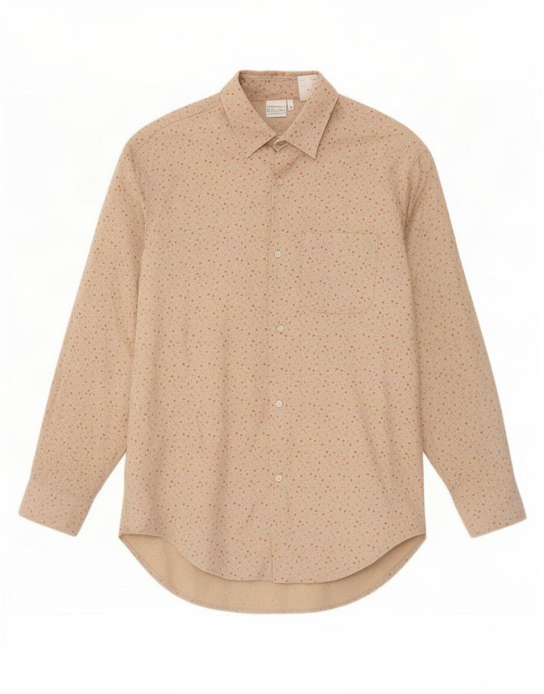 Benetton herreskjorte lille beige blomsterrayon