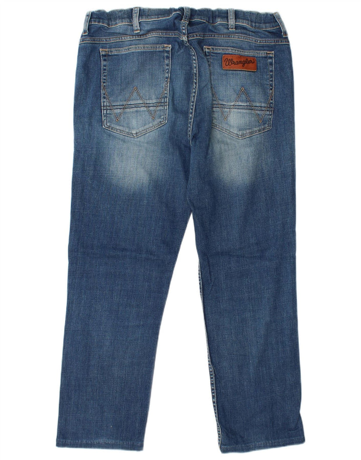 WRANGLER Herre Greensboro Straight Jeans W36 L27 Blå Bomuld