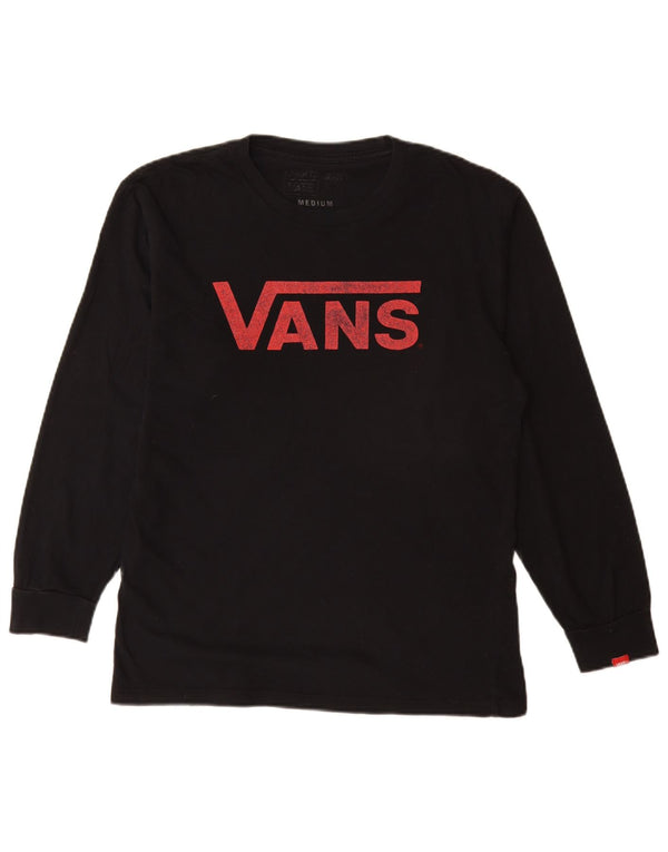 Vans Mens Graphic Top Long Sleeve Medium Black Cotton