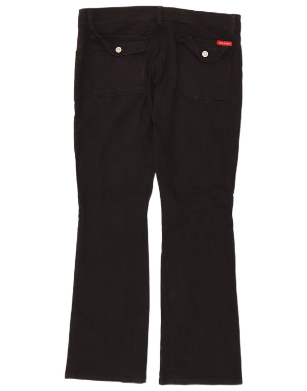 Dickies Womens Bootcut Casual Trousers US 11 Large W34 L31 Black Cotton