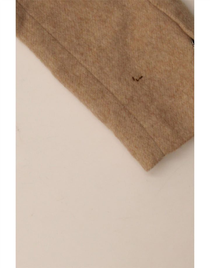 Zara Dame Overfrakke UK 10 Lille Beige Uld